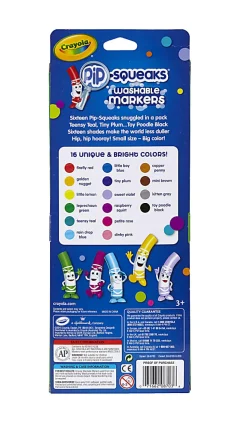 Crayola® Pip-Squeaks Washable Markers, Assorted Colors, Pack Of 16