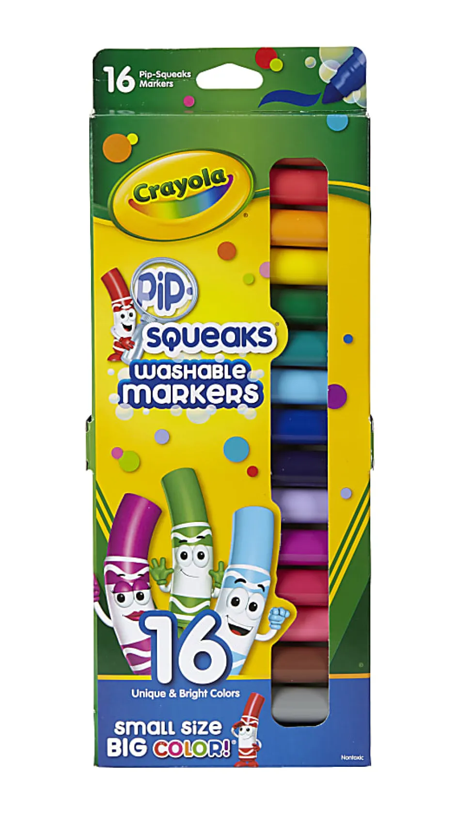 Crayola® Pip-Squeaks Washable Markers, Assorted Colors, Pack Of 16