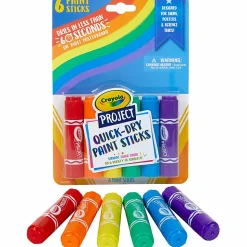 Crayola® Project Quick-Dry Paint Sticks, Assorted Colors, Pack Of 6 Sticks