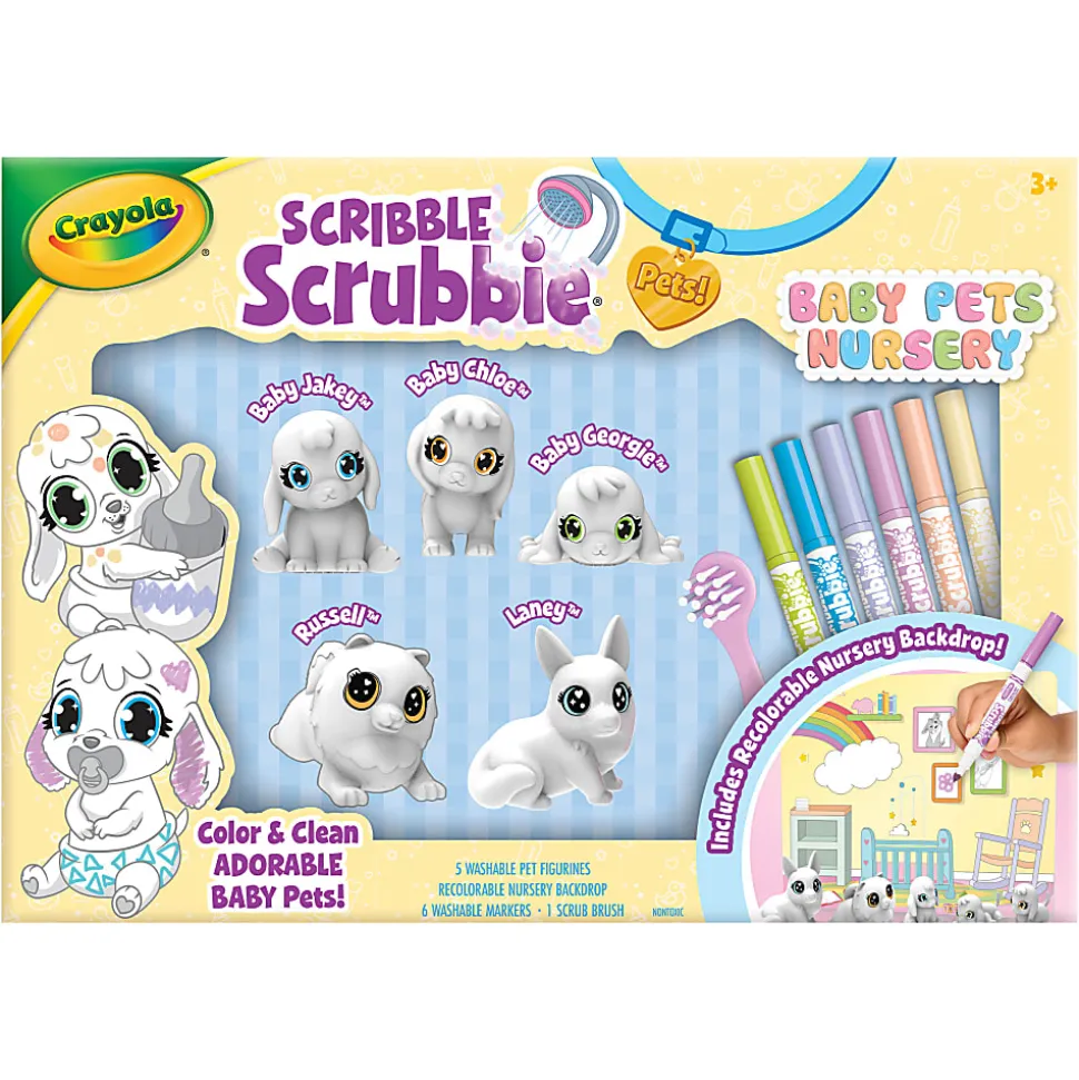 Crayola Scribble Scrubbie Baby Pets, Nursery Playset