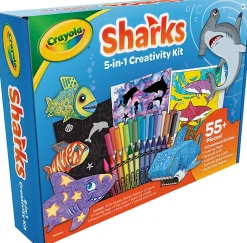 Crayola Shark 5-in-1 Art Kit, Shark Toys Alternative - 040760