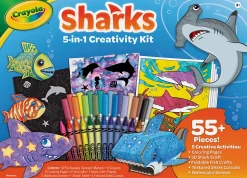 Crayola Shark 5-in-1 Art Kit, Shark Toys Alternative - 040760