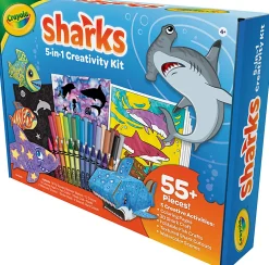Crayola Shark 5-in-1 Art Kit, Shark Toys Alternative - 040760