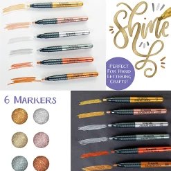 Crayola Signature Liquid Metal Craft Markers, Assorted Colors, Pack Of 6