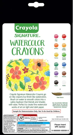 Crayola Signature - Watercolor crayon - assorted colors (pack of 12)