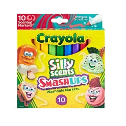 Crayola® Silly Scents Slim Scented Washable Markers, Broad Point, Assorted Colors, Pack Of 10 Markers