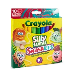 Crayola® Silly Scents Slim Scented Washable Markers, Broad Point, Assorted Colors, Pack Of 10 Markers