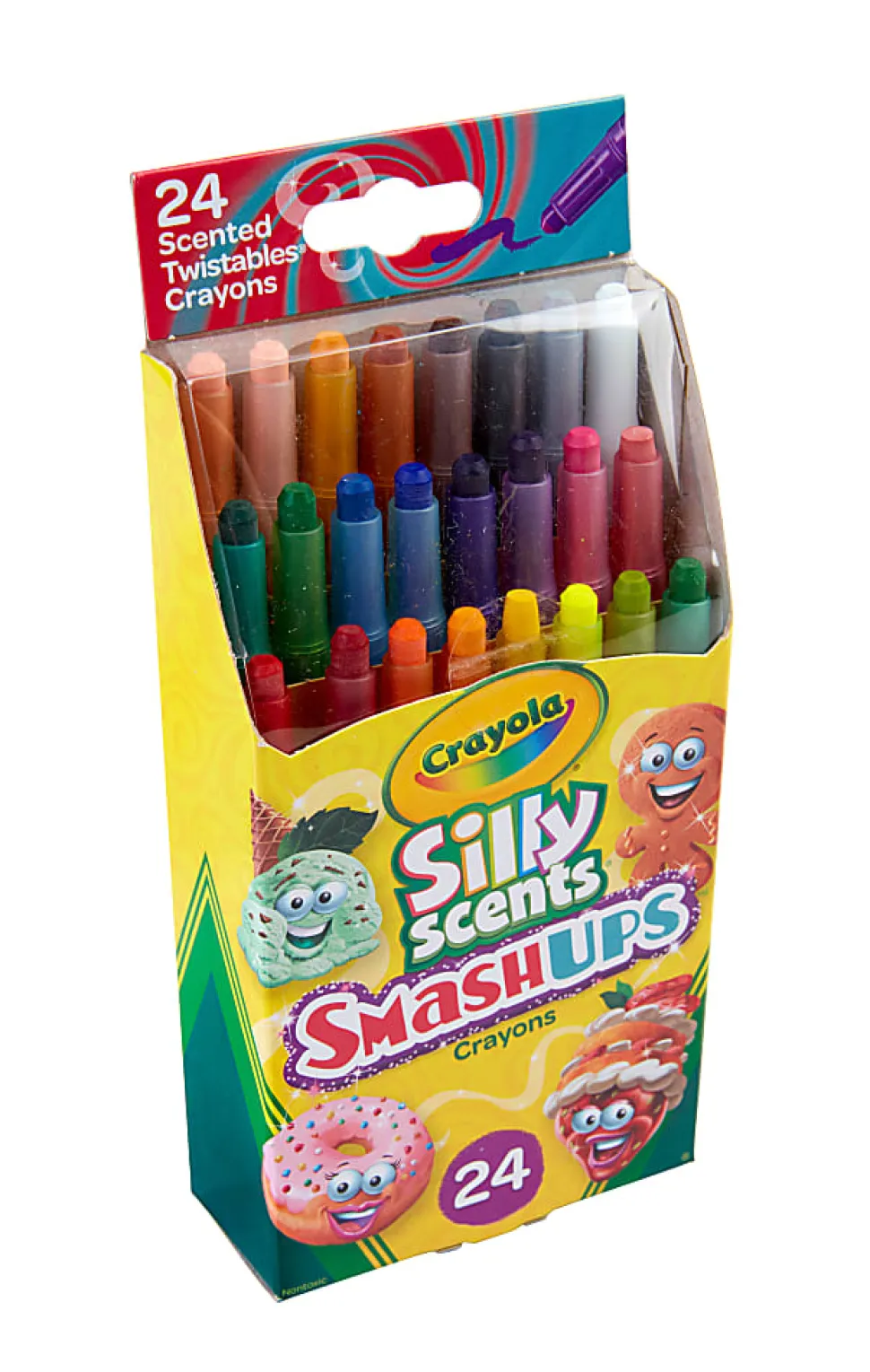 Crayola® Silly Scents Smashups Twistable Crayons, Assorted Colors, Box Of 24 Crayons