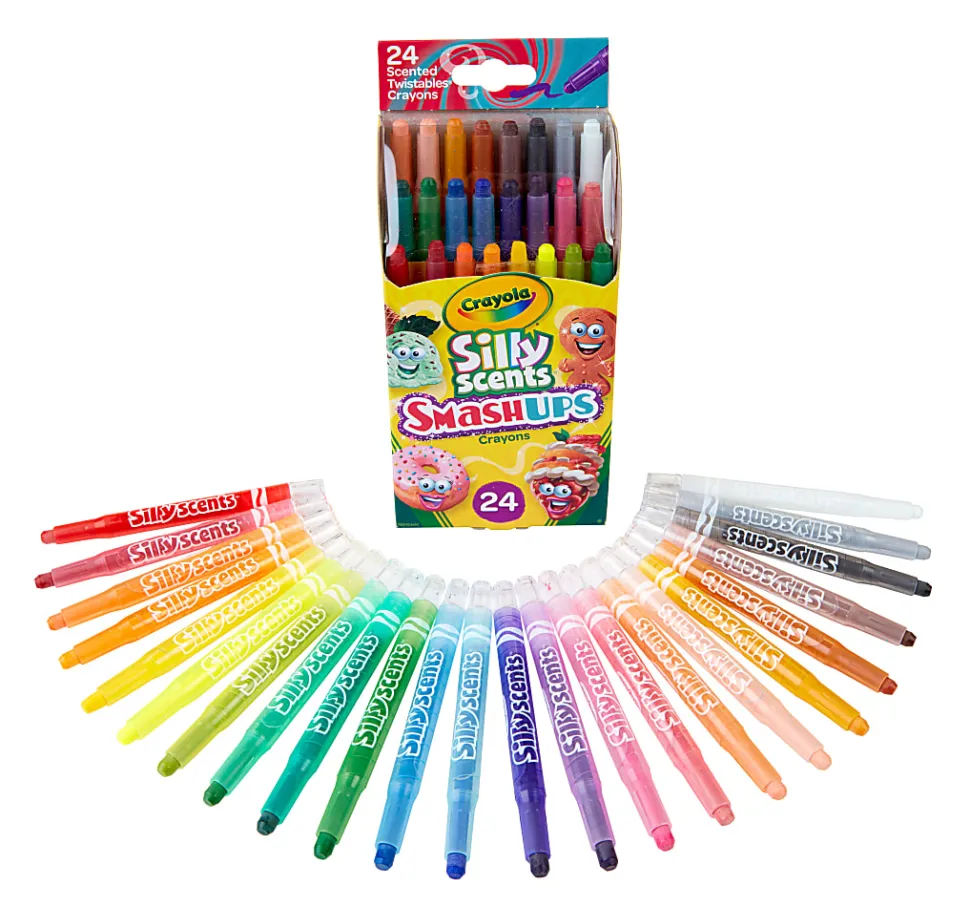 Crayola® Silly Scents Smashups Twistable Crayons, Assorted Colors, Box Of 24 Crayons