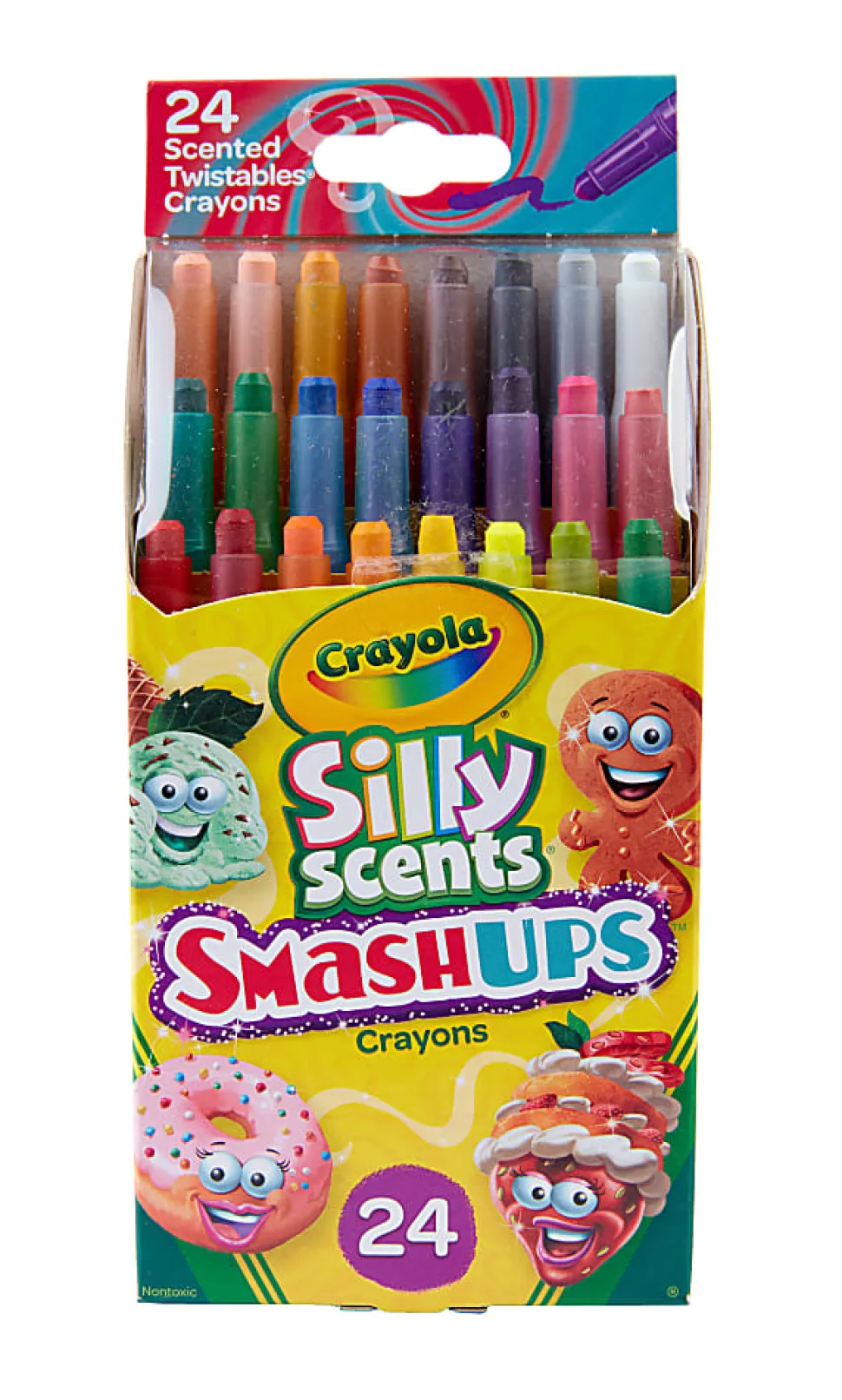 Crayola® Silly Scents Smashups Twistable Crayons, Assorted Colors, Box Of 24 Crayons
