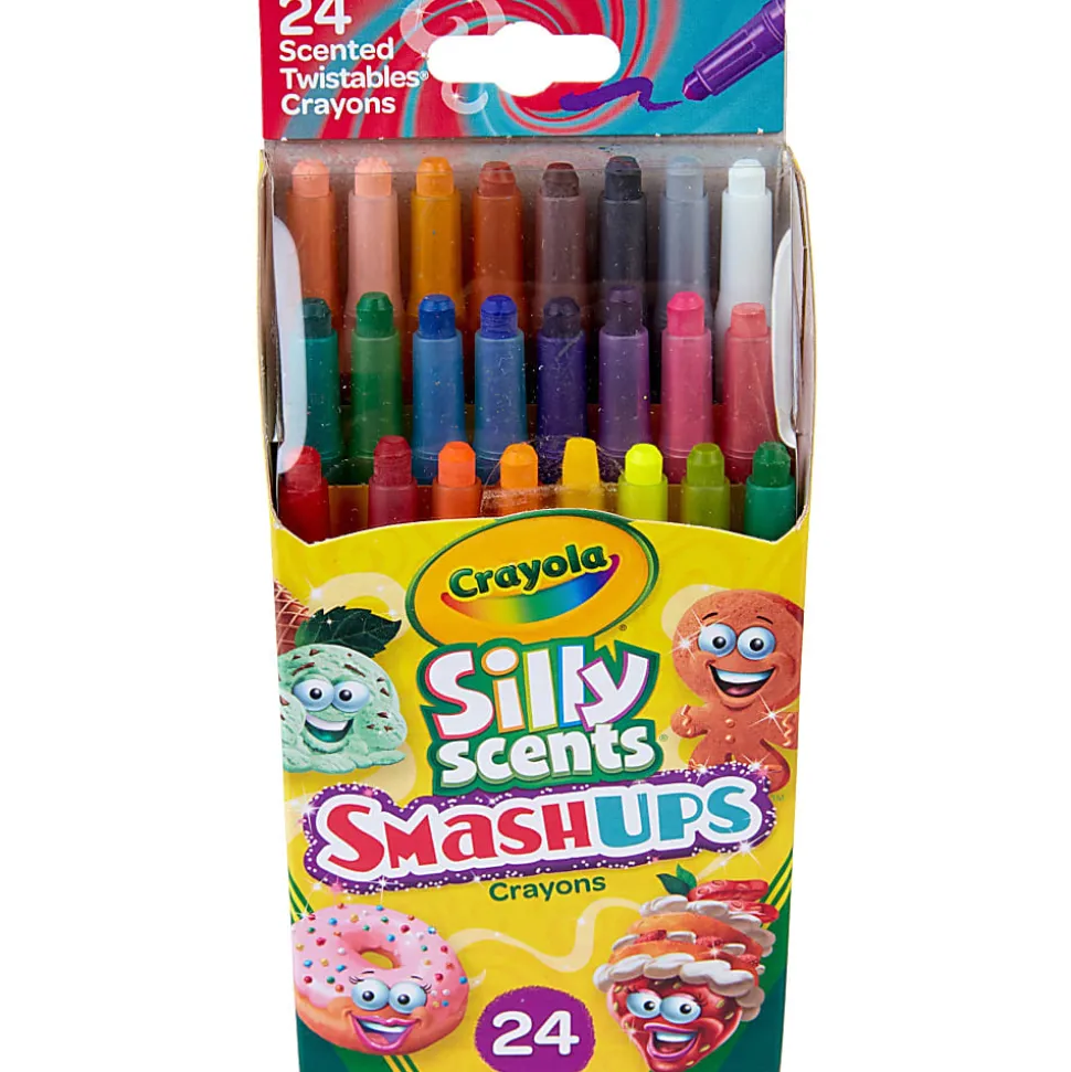 Crayola® Silly Scents Smashups Twistable Crayons, Assorted Colors, Box Of 24 Crayons
