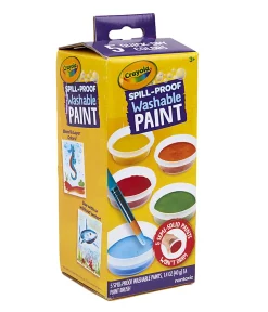 Crayola Spill Proof Washable Paint 5CT SET W/Brush Assorted Colors