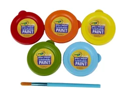 Crayola Spill Proof Washable Paint 5CT SET W/Brush Assorted Colors