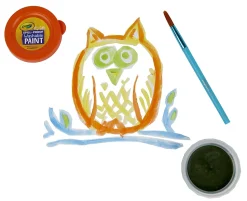 Crayola Spill Proof Washable Paint 5CT SET W/Brush Assorted Colors