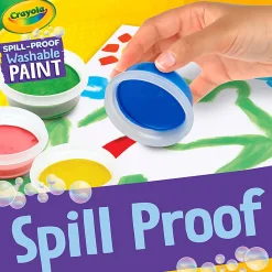 Crayola Spill Proof Washable Paint 5CT SET W/Brush Assorted Colors
