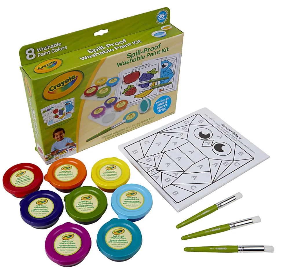 Crayola® Spill-Proof Washable Paint Kit, Kit Of 52 Pieces