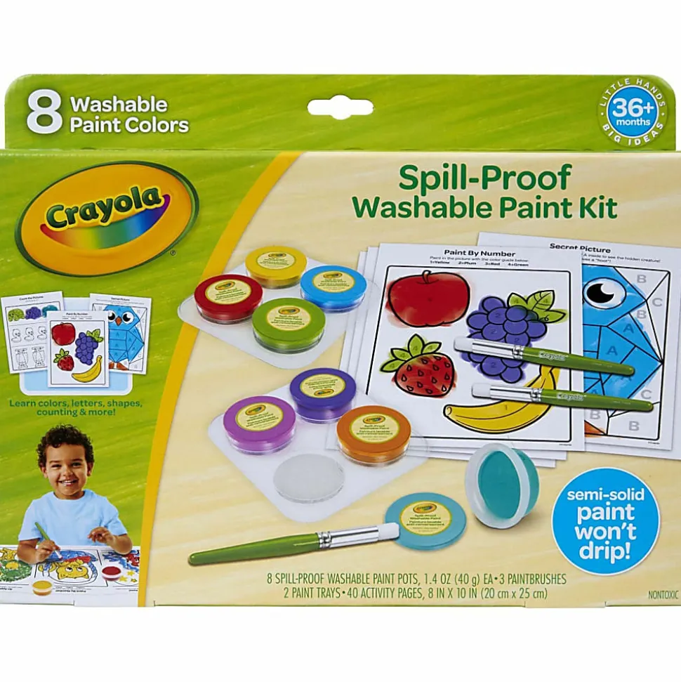 Crayola® Spill-Proof Washable Paint Kit, Kit Of 52 Pieces