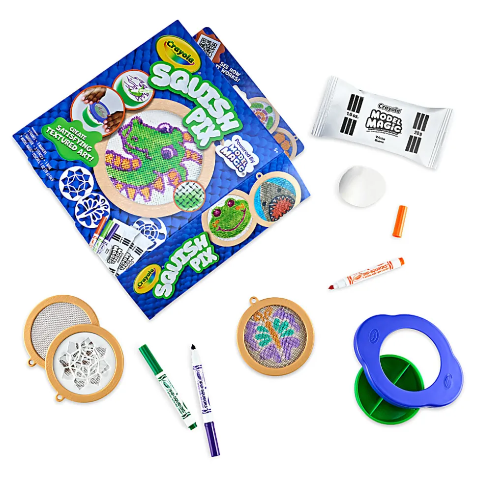Crayola Squish Pix, Model Magic Art Kit for Kids, Textured Arts & Crafts for Kids, Coloring Activity, Gift for Kids, Ages 5+