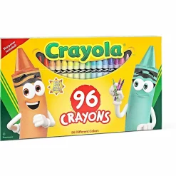 Crayola® Standard Crayons With Built-In Sharpener, Assorted Colors, Big Box Of 96 Crayons