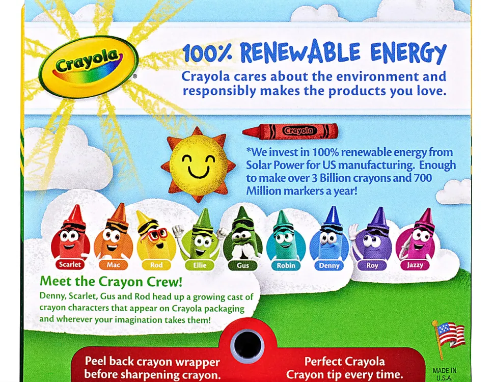 Crayola® Standard Crayons With Built-In Sharpener, Assorted Colors, Box Of 64 Crayons