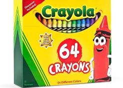 Crayola® Standard Crayons With Built-In Sharpener, Assorted Colors, Box Of 64 Crayons