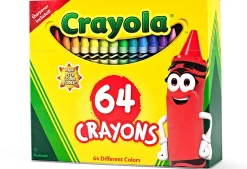 Crayola® Standard Crayons With Built-In Sharpener, Assorted Colors, Box Of 64 Crayons
