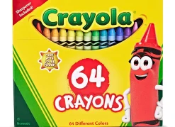 Crayola® Standard Crayons With Built-In Sharpener, Assorted Colors, Box Of 64 Crayons