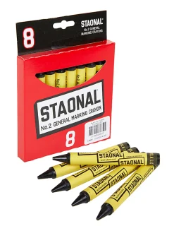 Crayola® Staonal Marking Crayons, 5", Black, Box Of 8 Crayons