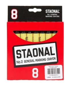 Crayola® Staonal Marking Crayons, 5", Black, Box Of 8 Crayons