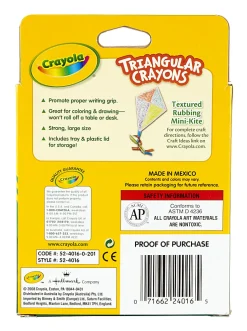 Crayola® Triangular Crayons, Box of 16