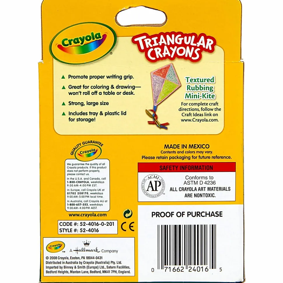 Crayola® Triangular Crayons, Box of 16