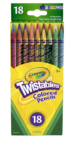 Crayola® Twistables® Color Pencils, Assorted Colors, Set Of 18