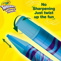 Crayola® Twistables® Color Pencils, Assorted Colors, Set Of 18
