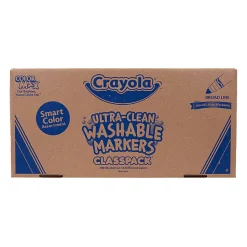Crayola Ultra-Clean Markers, Broad Tip, Assorted Colors, Pack Of 200 Markers