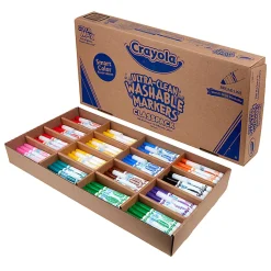 Crayola Ultra-Clean Markers, Broad Tip, Assorted Colors, Pack Of 200 Markers