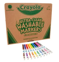 Crayola® Ultra-Clean Washable Color Markers, Fine-Line, Assorted Colors, Pack Of 200