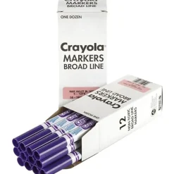 Crayola® Washable Broad Line Markers, Violet, Pack Of 12 Markers