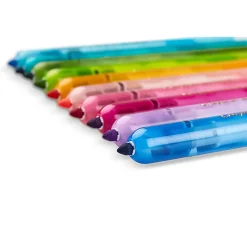 Crayola Washable CLICKS Retractable Markers, Conical Point, Bold/Bright Colors, Pack Of 10 Markers