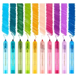 Crayola Washable CLICKS Retractable Markers, Conical Point, Bold/Bright Colors, Pack Of 10 Markers