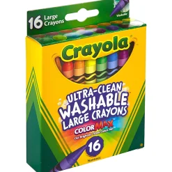 Crayola® Washable Crayons, Assorted Colors, Pack Of 16