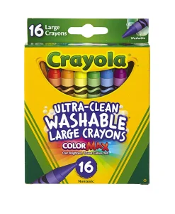 Crayola® Washable Crayons, Assorted Colors, Pack Of 16