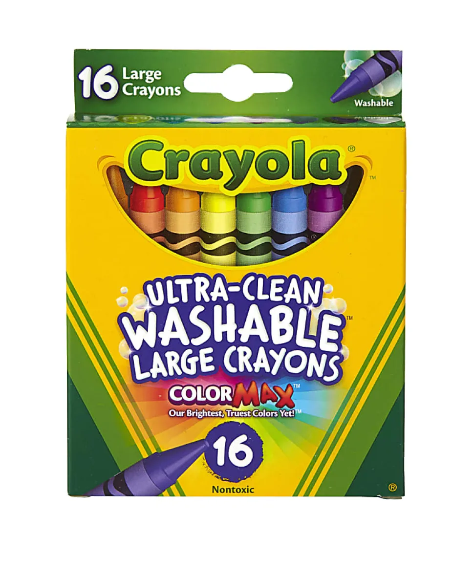 Crayola® Washable Crayons, Assorted Colors, Pack Of 16