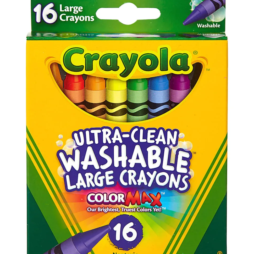 Crayola® Washable Crayons, Assorted Colors, Pack Of 16