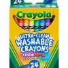 Crayola® Washable Crayons, Assorted Colors, Pack Of 24 Crayons