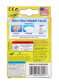 Crayola® Washable Crayons, Assorted Colors, Pack Of 24 Crayons