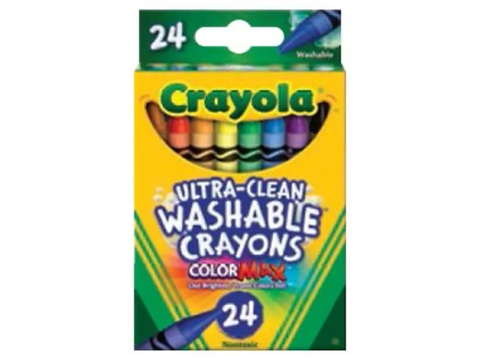 Crayola® Washable Crayons, Assorted Colors, Pack Of 24 Crayons