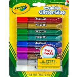 Crayola® Washable Glitter Glue Sticks, 0.35 Oz, Pack Of 9