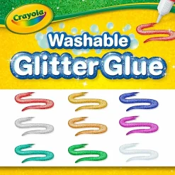 Crayola® Washable Glitter Glue Sticks, 0.35 Oz, Pack Of 9