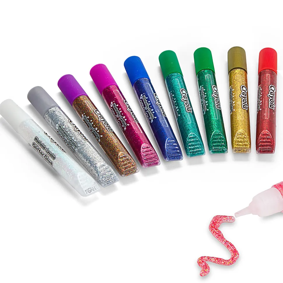 Crayola® Washable Glitter Glue Sticks, 0.35 Oz, Pack Of 9