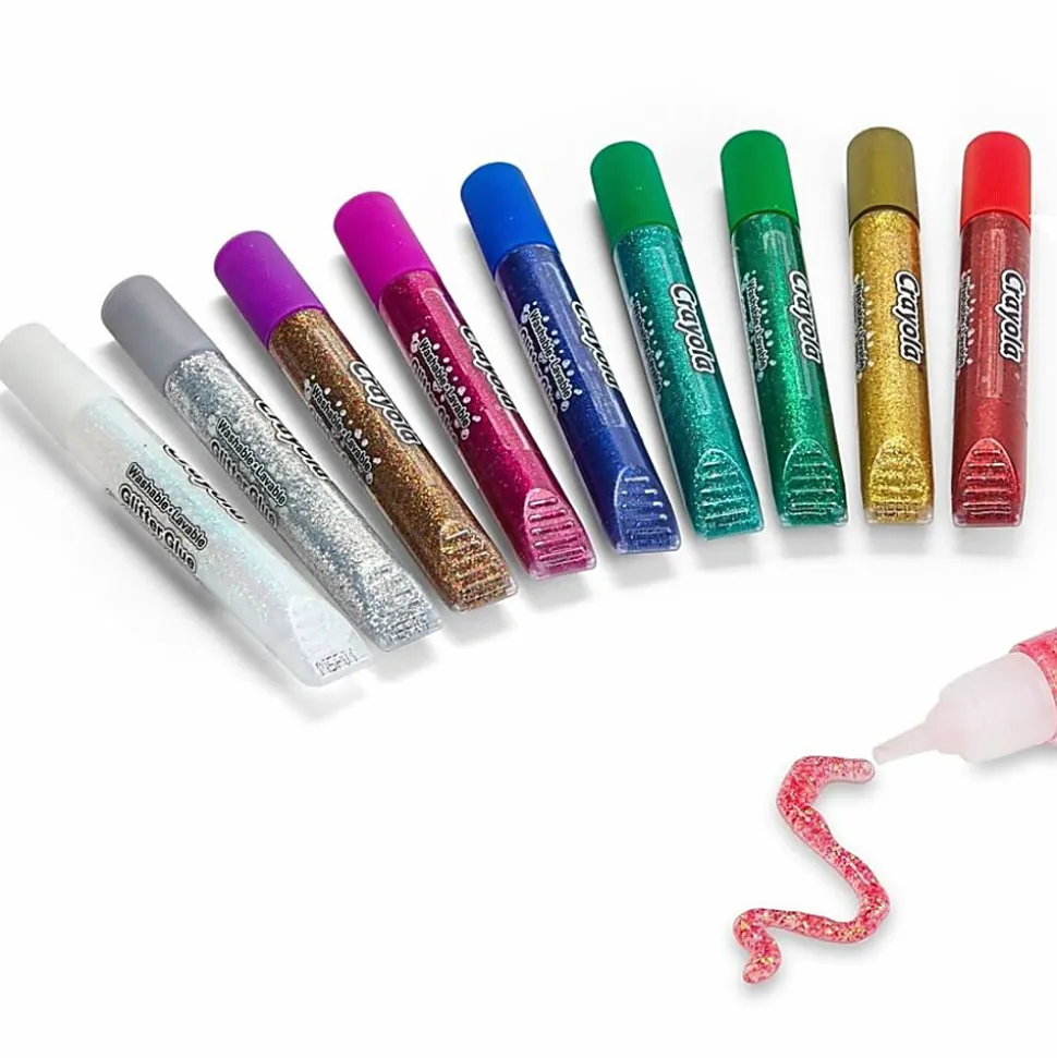 Crayola® Washable Glitter Glue Sticks, 0.35 Oz, Pack Of 9
